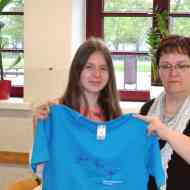 Julia Metzner und Mathelehrerin Annette Stroka